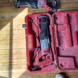 Milwaukee Sawzalls ( One Corded,one Cordless)