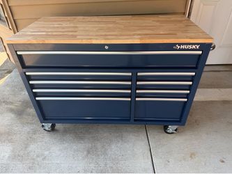 New Husky 52 in. W x 25 in 9-Drawer Mobile Workbench