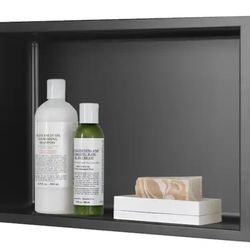 AKDY 16”x12” Matte Black Stainless Steel Shower Wall Niche (18-Gauge)