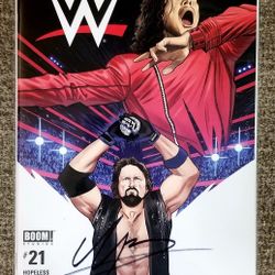 AJ Styles Autographed Comic Book