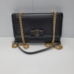 Salvatore Ferragamo Vera Bow Chain link Shoulder Bag
