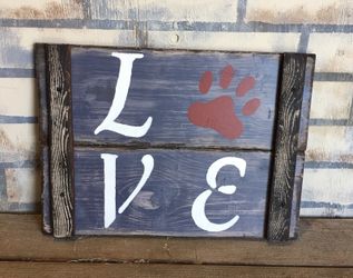 Handcrafted rustic wood signs