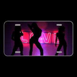 License Plate Novelty Car Front Love Girl Sexy Pose Posing Woman