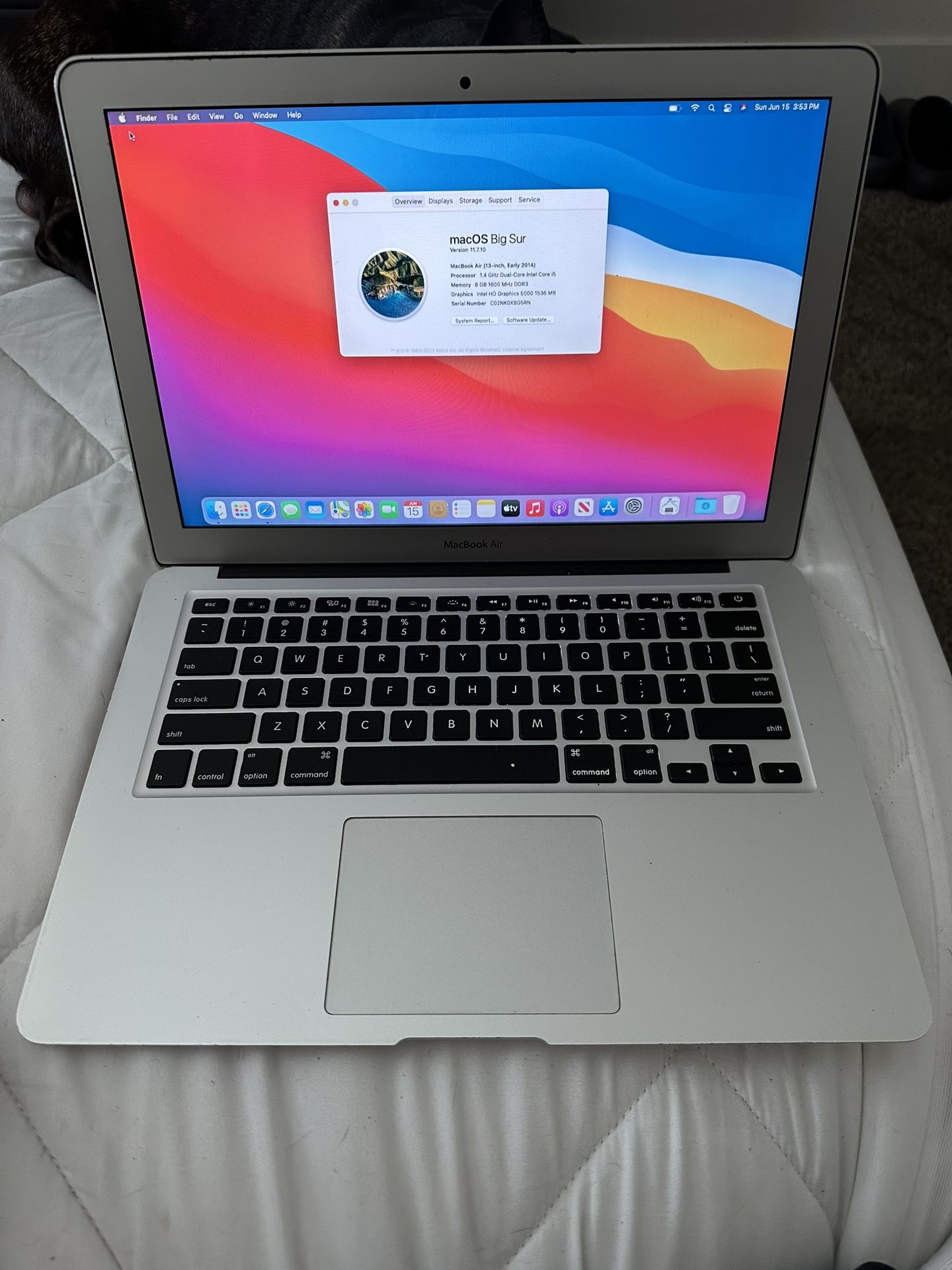 MacBook Air 13inch 2014 I5 8gb Ram 128ssd 