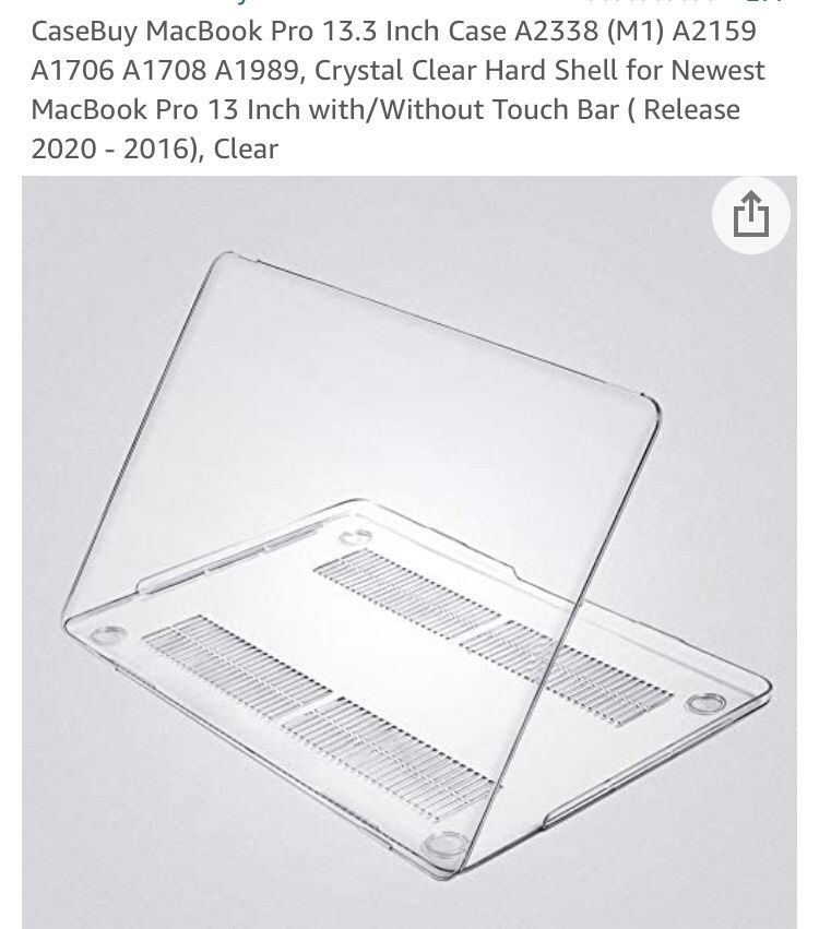 $20 - Mac Pro 13.3 Clear Case 2020 Model