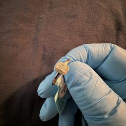 Moissanite 0.38ct Emerald Ring