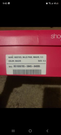 Bills Paid Booties Mauve Size 9.5