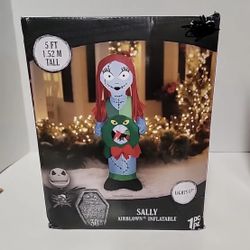 Disney Nightmare Before Christmas Sally Airblown Inflatable 5ft Tall Gemmy NEW