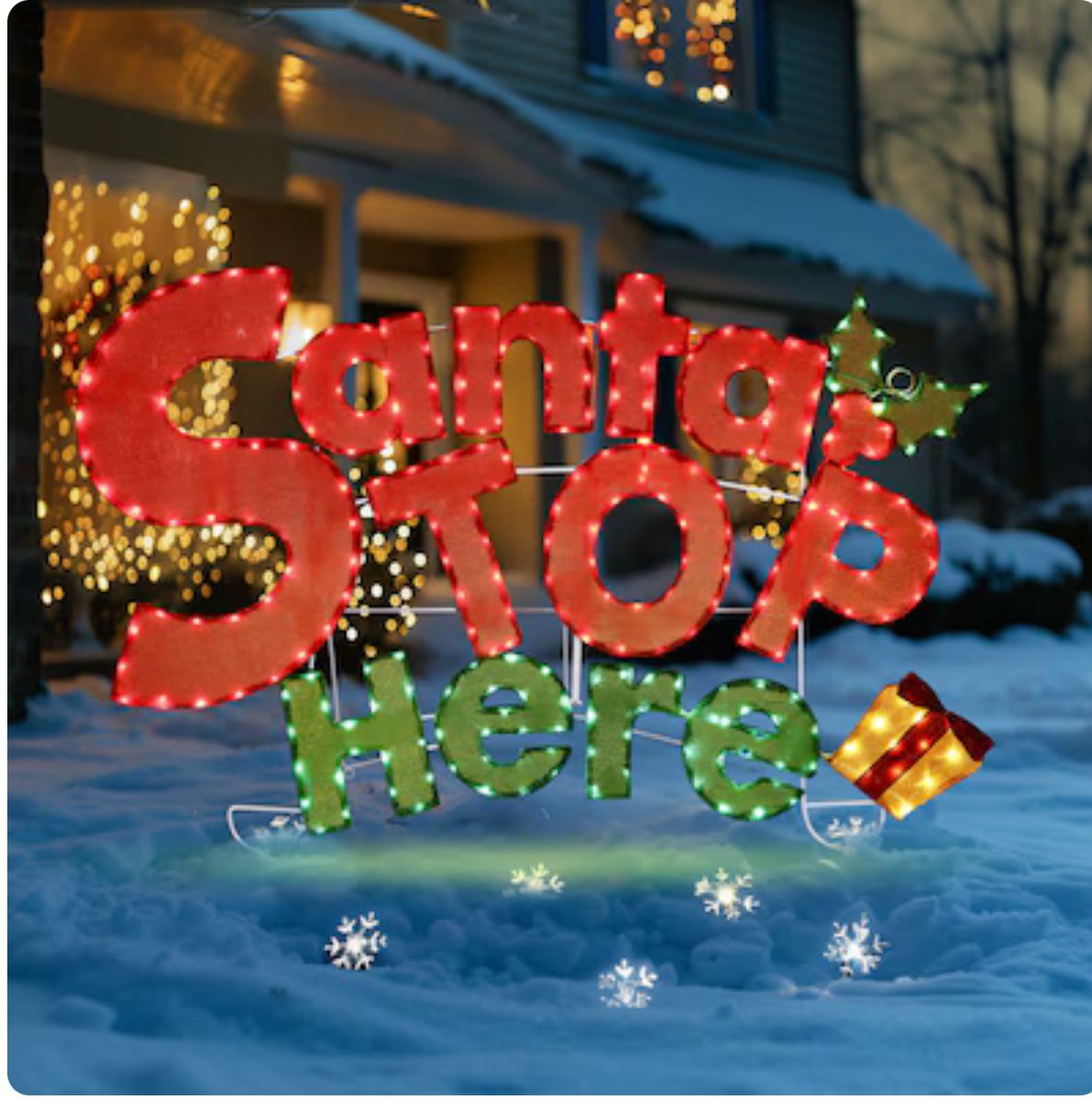 Brand New 29-in Freestanding Santa Yard decoration with Multicolor LED Lights
