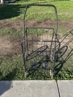 Black metal utility Cart 