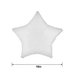 White Foil Star Balloons 