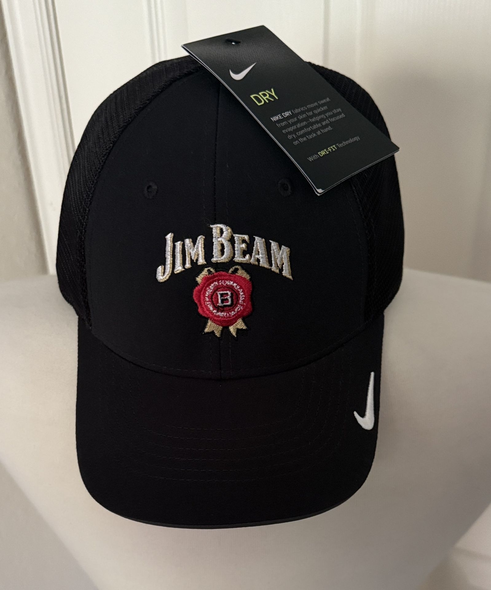 NWT Nike Golf Hat Jim Beam Black Strapback