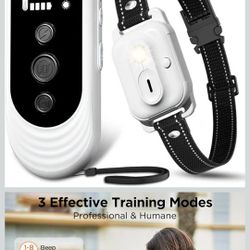 Dog Shock Collar, 3300ft Dog Training Collar with Remote, IPX7 Waterproof Rechargeable Shock Collar Dogs with Beep, Vibration, Safety Shock, Light Mod