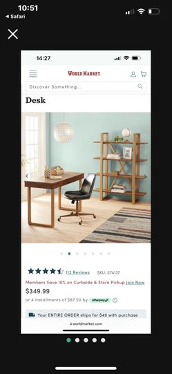 Beautiful Wood Desk And Chair From Cost Plus