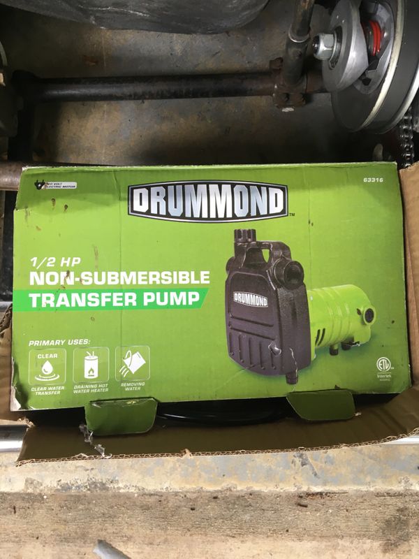 Drummond 1/2hp transfer pump 63316 harbor freight for Sale in Boca