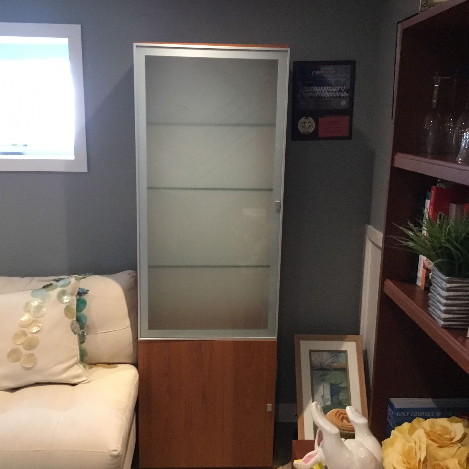 Alf Italian Light Cherry Wood Cabinet