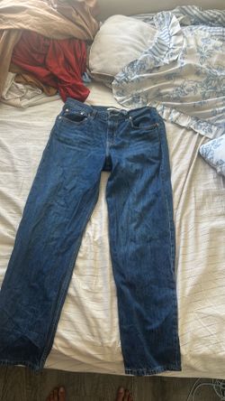 Blue denim jeans