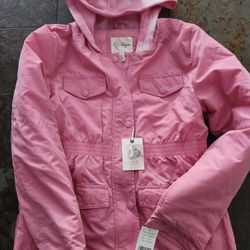 Jessica Simpson Pink Hooded Jacket Girls Size 14-16  