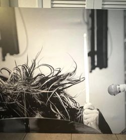 Large Black & White Music Festival Gallery Art - Drummer