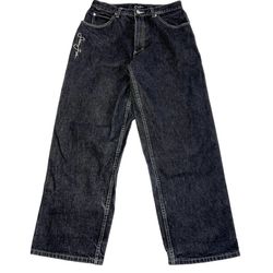 Vintage Sean John Denim Jeans 32X30 Black Straight Leg Loose Fit Hip Hop Y2K