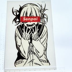 Iron On Heat Transfer  Good For T-shirts Sweaters Jackets T Shirt Design Size Is About 14x10 Anime Senpai #563