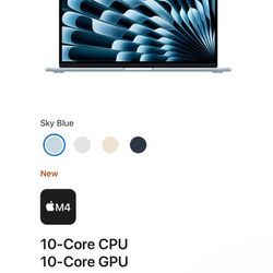 Macbook Air 15’ Sky Blue 