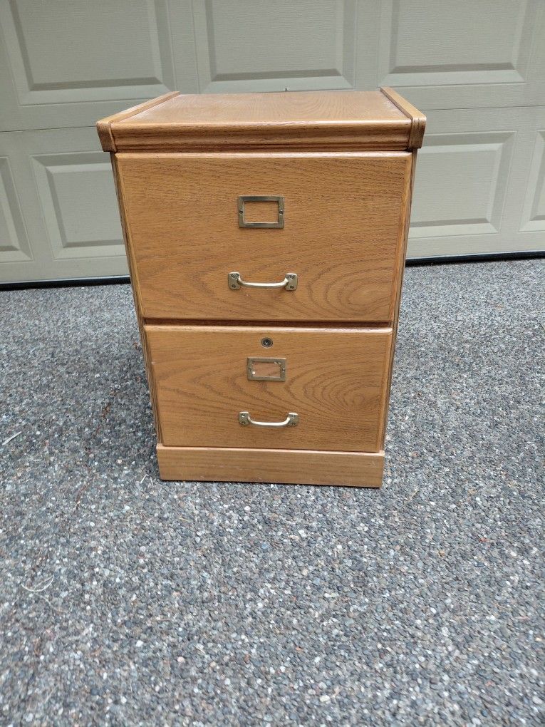 Oak File Cabinet