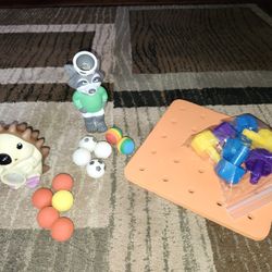 Sensory Stem Peg Board And Popper Ball Shooters