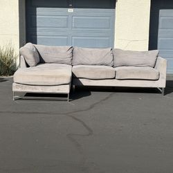 Modern Gray Sectional  Couch 