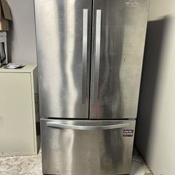 Stainless Steel Whirlpool Double Door Fridge/Freezer