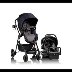Evenflo Pivot Modular Travel Stroller with Infant Car Seat