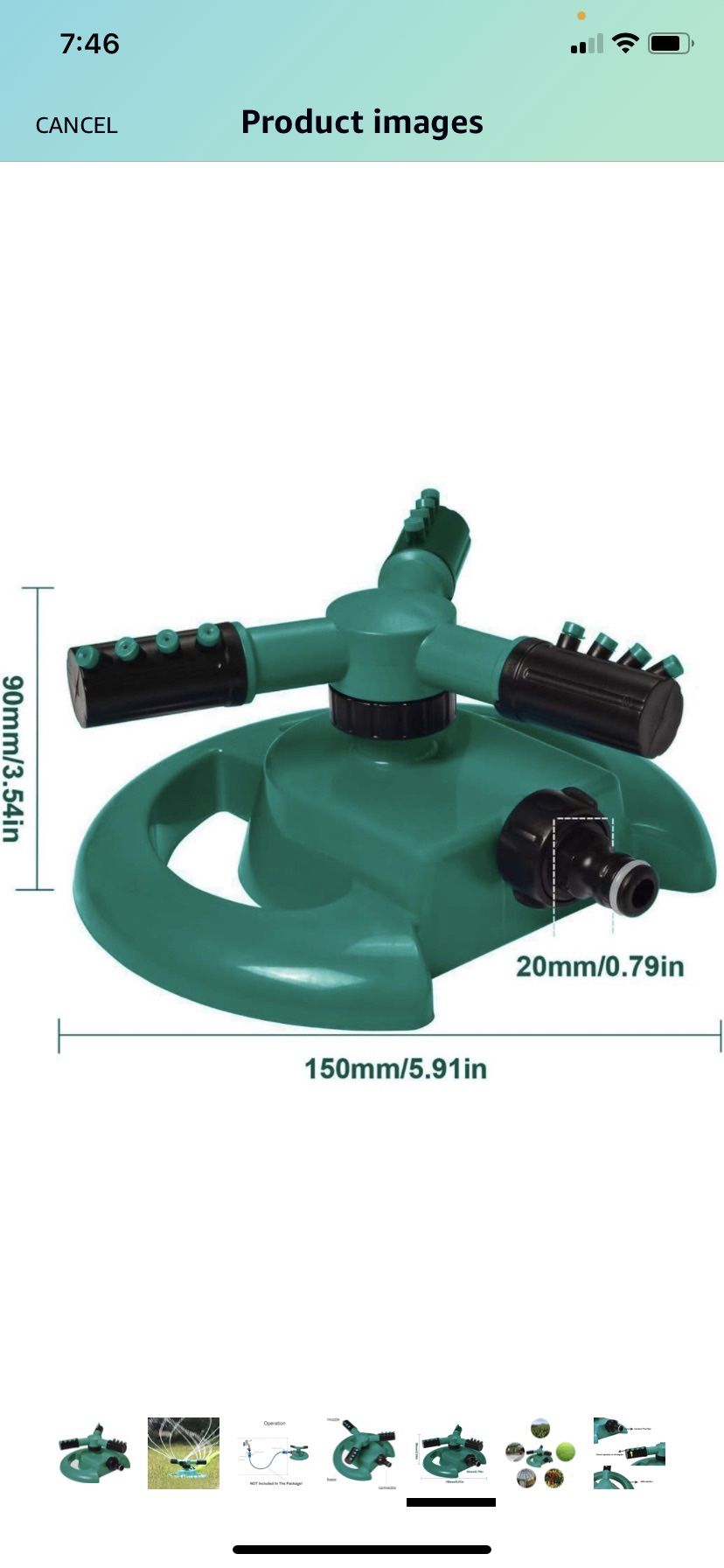 360 Degree 3 Arm Rotating Garden Sprinklers