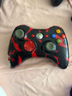 Xbox 360 Wireless Controller Custom Red Camo for 360 console Slim E Elite Classic White