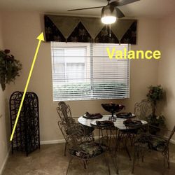 ❤️ WINDOW VALANCE - CUSTOM   MADE -  77” Wide / 20” Long