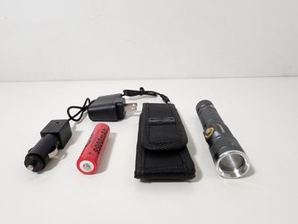 T6 Led Flashlight 18650 Rechargeable Outdoor Torch Zoomable Light