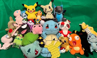 Large Lot of Pokémon Plush Toys
