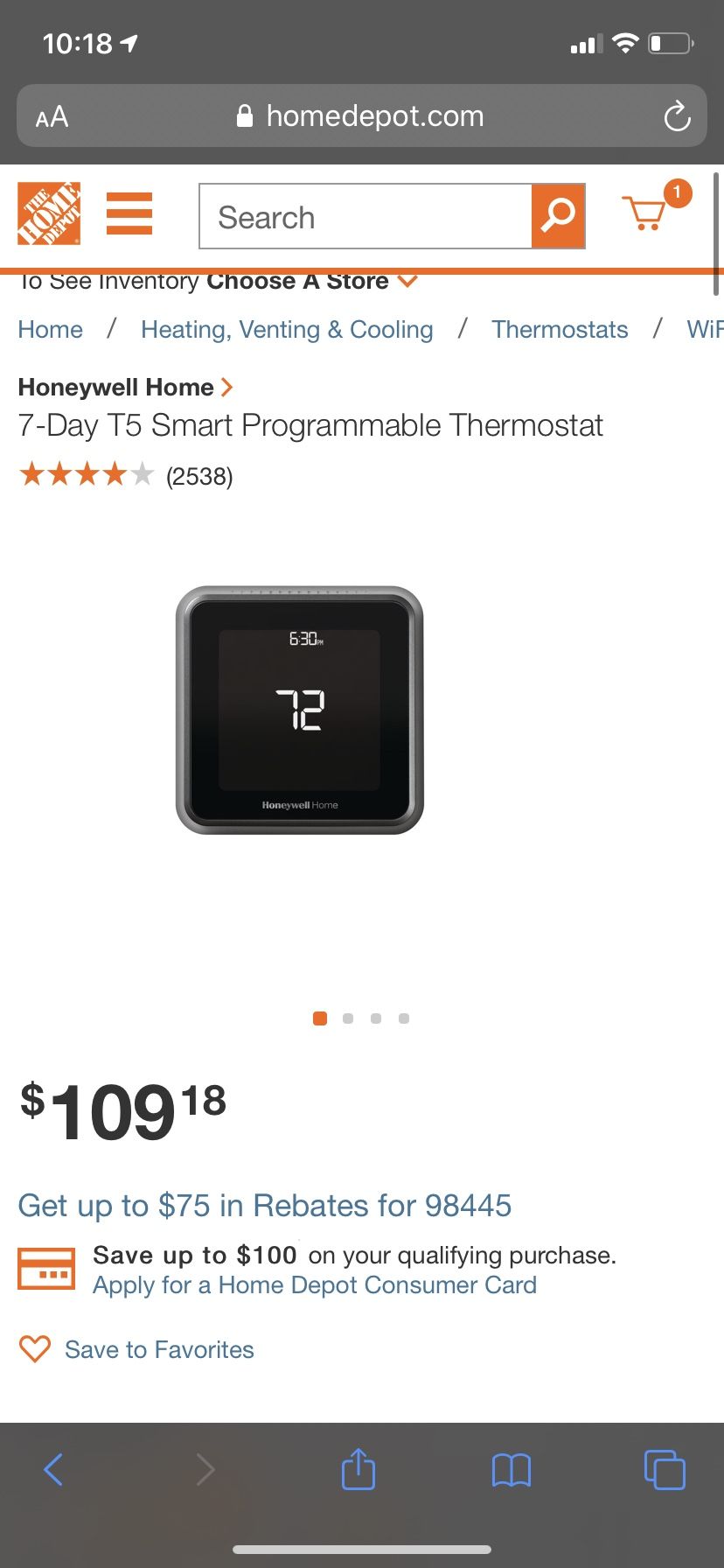 Home Smart thermostat