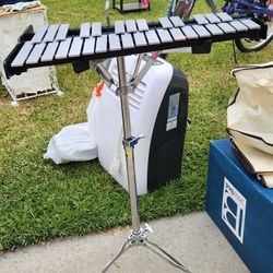 Xylophone, drum and case