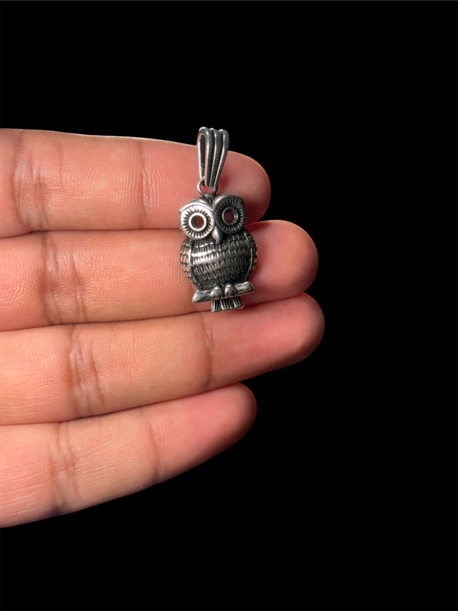 925 Sterling Silver Owl Pendant | Handmade Wisdom & Protection Charm