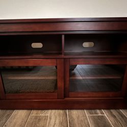 Brown Wood TV Stand
