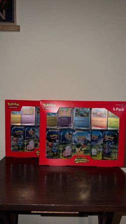 Pokémon Ascended Heroes 5-Pack Mini Tin Box – Sealed | 4 Available