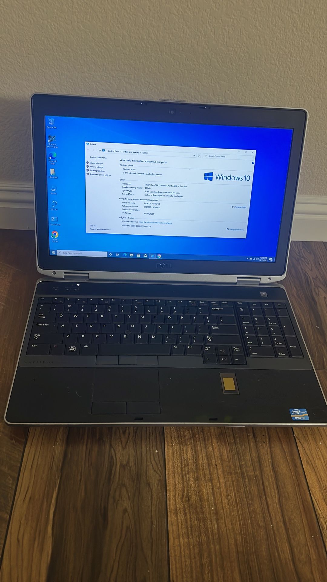 Dell Laptop 15.6 Inch Screen