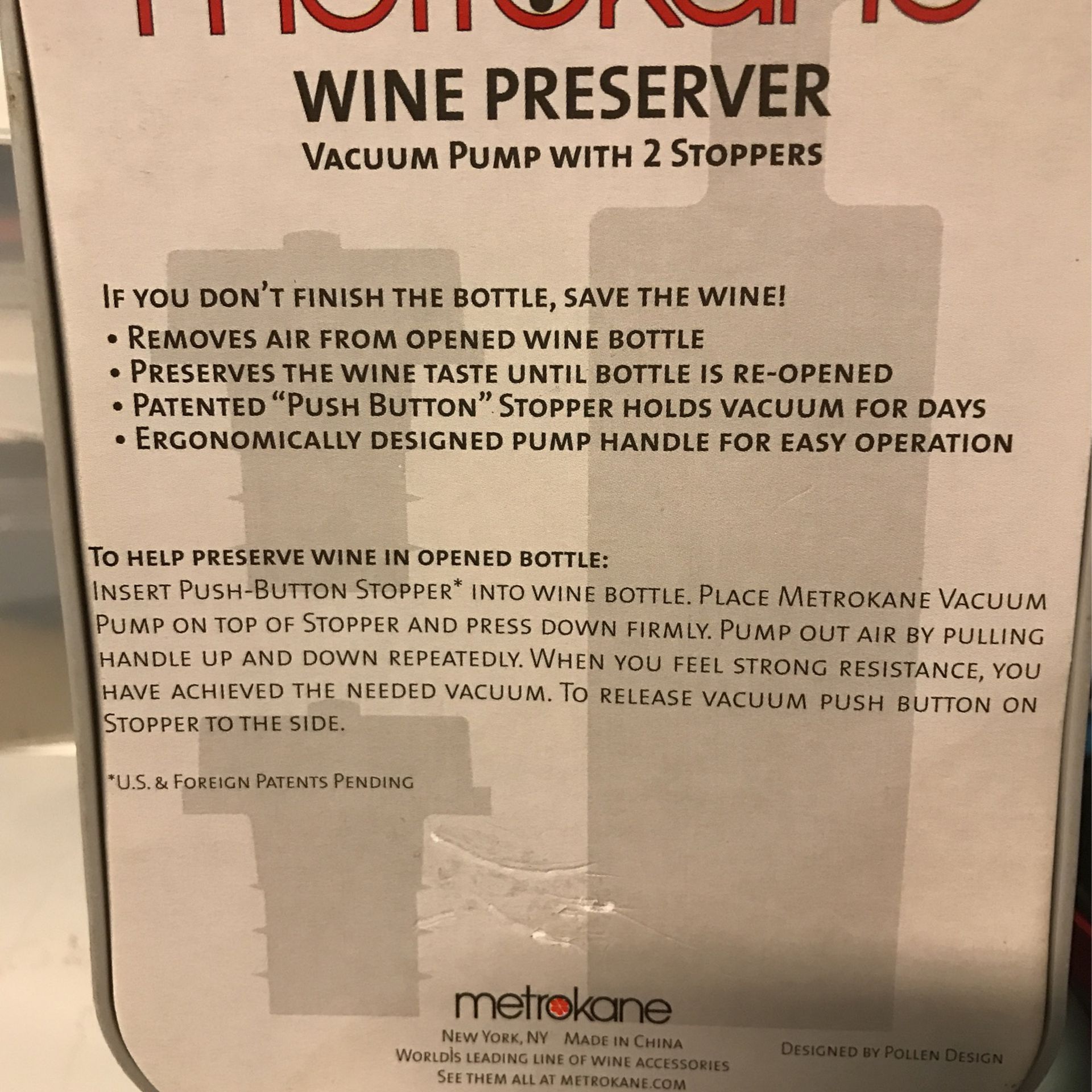 Metrokane Wine Preserver