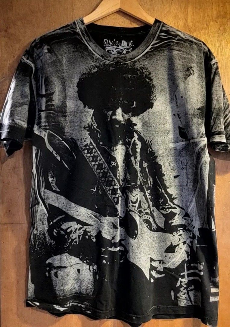 Jimi Hendrix All-Print Black T-shirt
