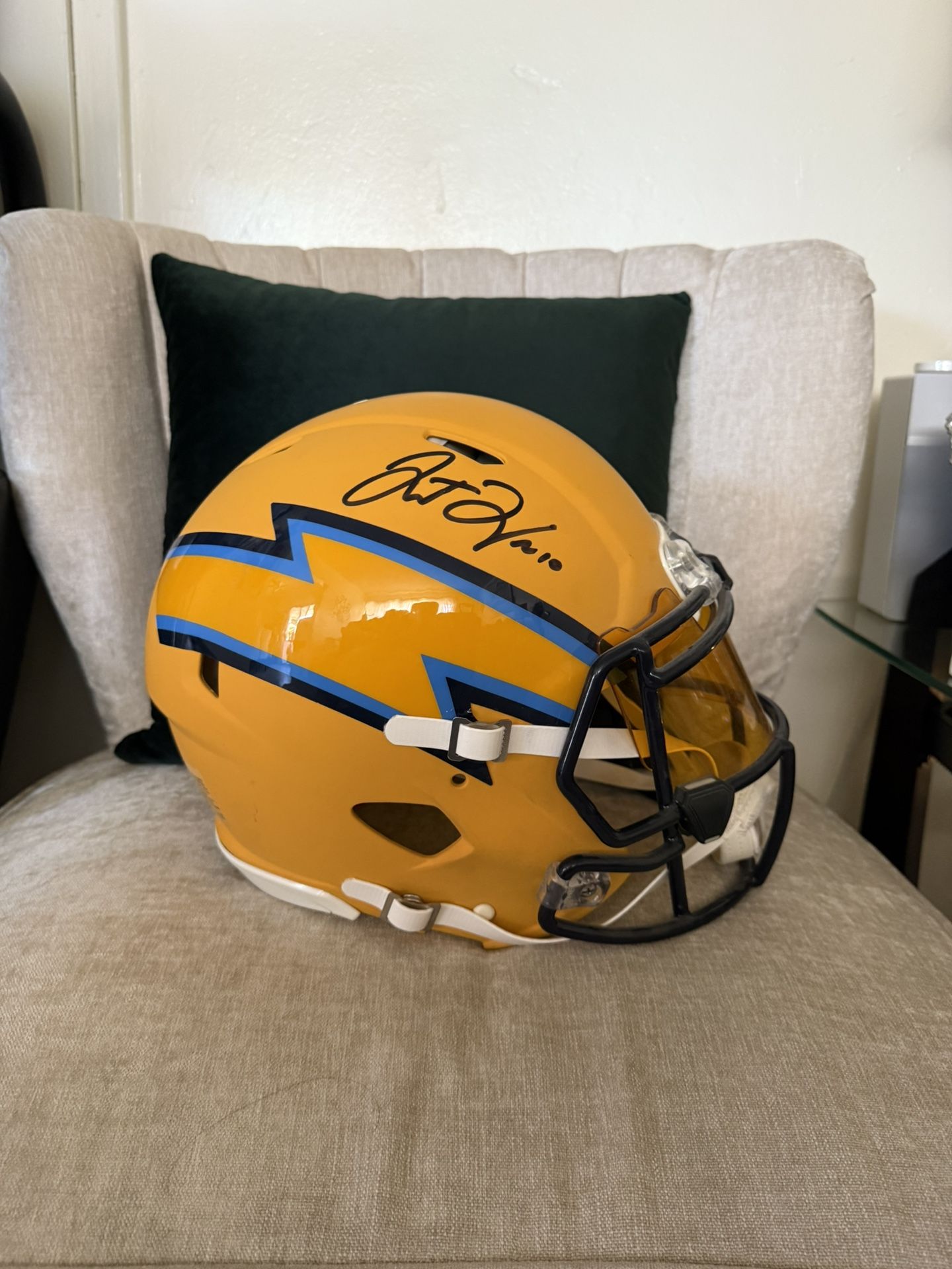 Justin Herbert Helmet Autograph