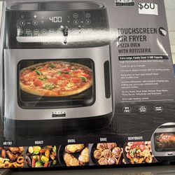 Touchscreen Air Fryer Pizza Oven With rotisserie