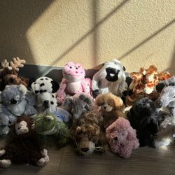 Bundle Of Webkinz Ganz Stuffed Animals / Plushes