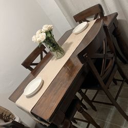 Extendable Dining  Table With 6 Chairs