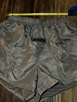 Fear Of God Essentials Mens Brown Athletic Shorts Size S Polyester Drawstring