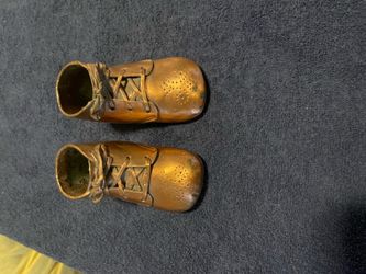 Vintage Brass-Dipped Baby Shoes – Childhood Keepsake